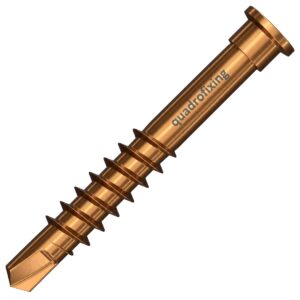 QUADROFIX ALU-DRILL ANTIK C2 – tornillo encerado de tarima para aluminio, 5,5 × 40 mm