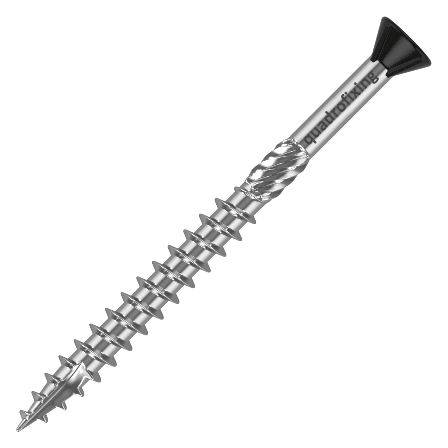 QUADROFIX BLACK A4-70 stainless steel screw with a black head