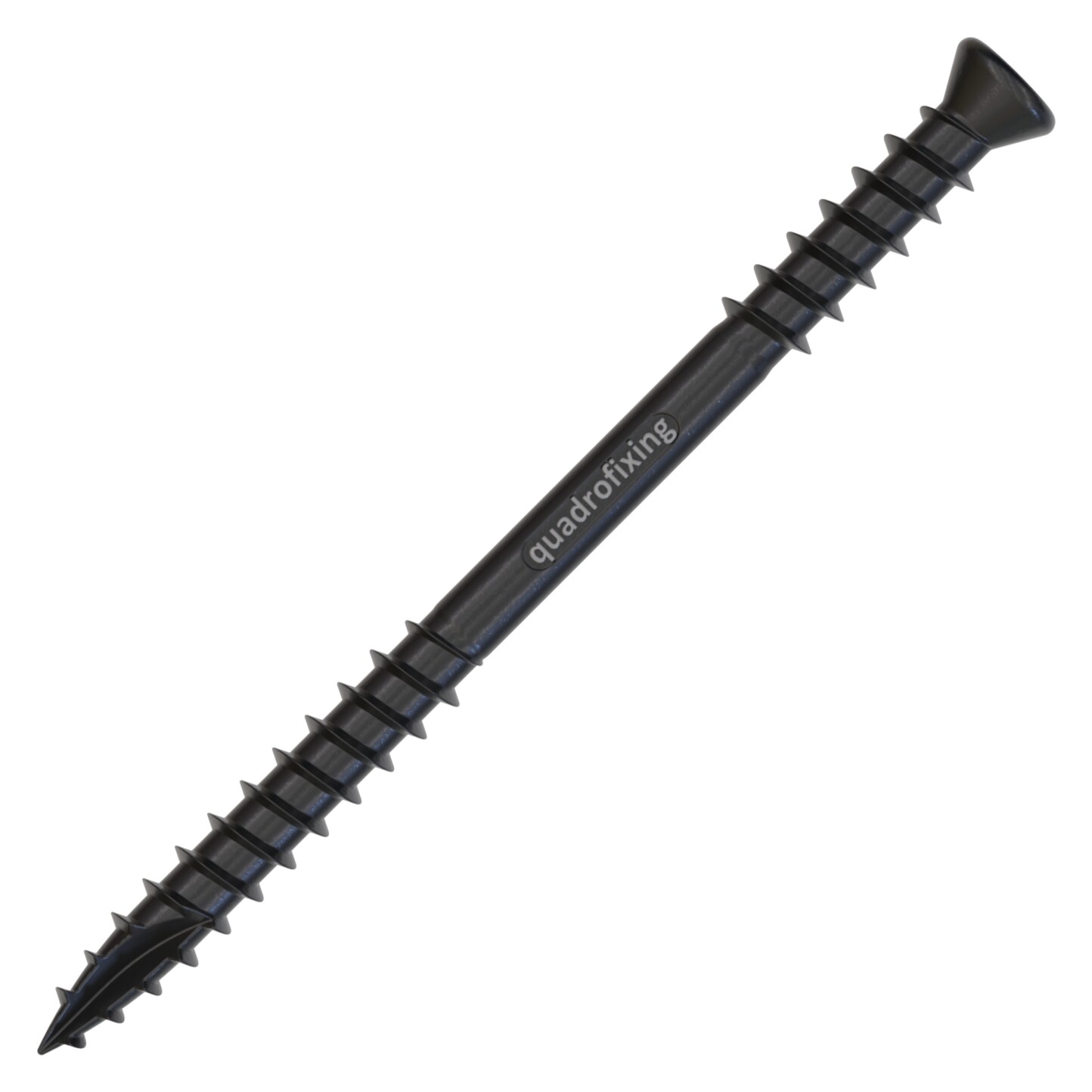 QUADROFIX HDS BLACK C2 screw with a black finish and double thread